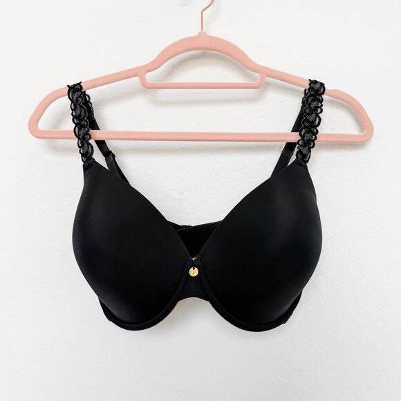 Natori‎ 32DDD Bra Black Lace Underwire Full Coverage Lift Comfort Fit Lace Strap - Picture 1 of 4
